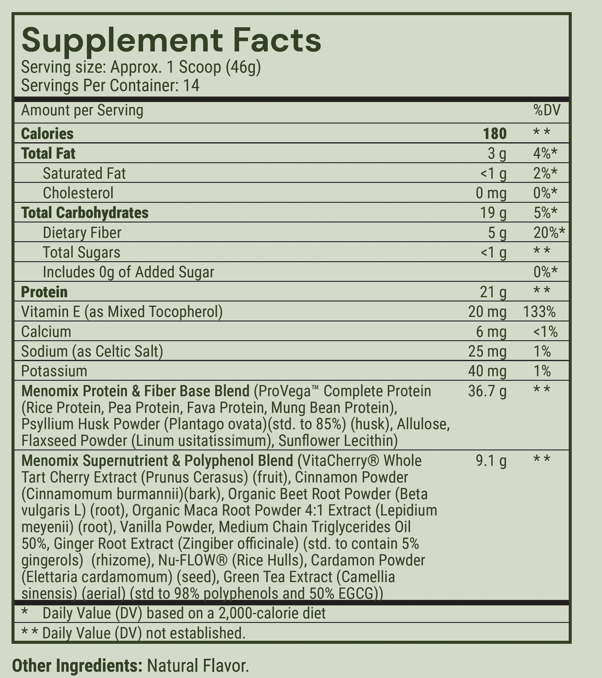 Menomix Plant Protein, Fiber & Super Nutrients / Foundation Smoothie Mix